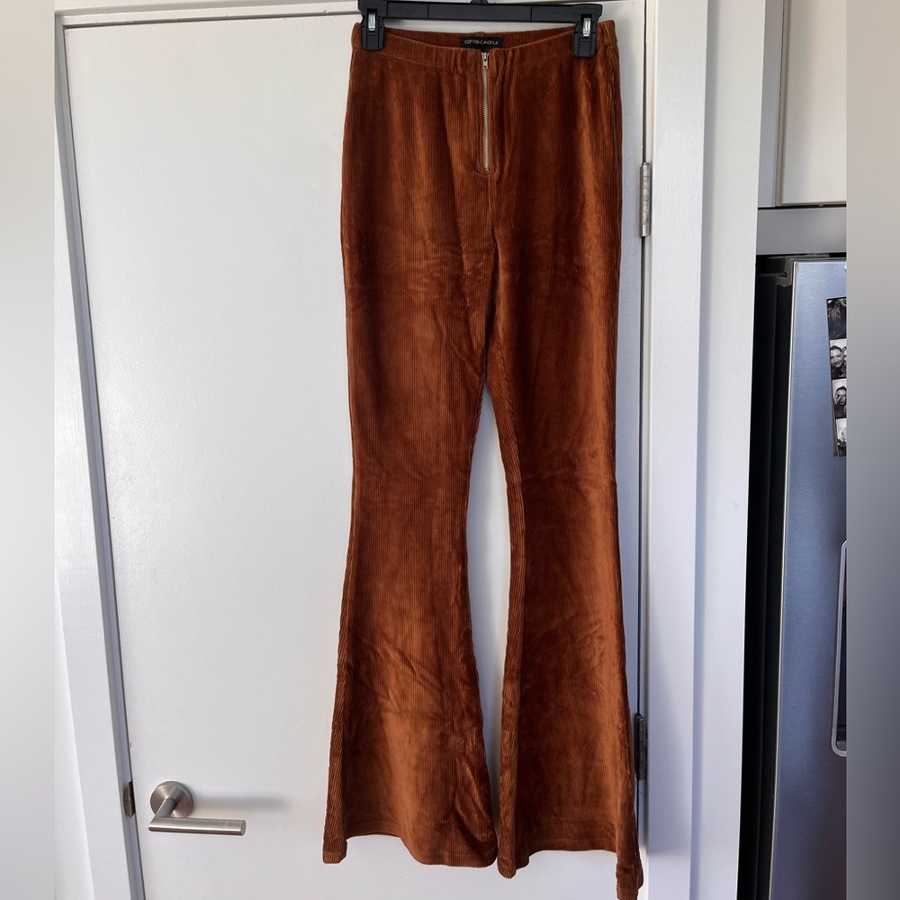 Cotton Candy LA Brown Flared Corduroy Pants